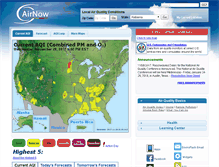 Tablet Screenshot of airnow.gov
